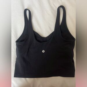 black lululemon crop top barley worn
